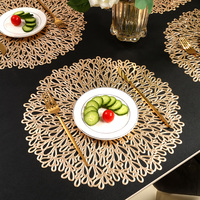 Nouveau Set de Table Circulaire en PVC Minimaliste Moderne, Résistant à la Chaleur, Centre de Table Familial, Design Haut de Gamme Luxe Léger