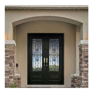 Puertas Francesas de Hierro para Exteriores de Villas Modernas con Aislamiento Térmico - Puerta de Entrada Principal para Casa - Product Image 4