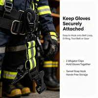 Sac de rangement réfléchissant en nylon pour gants, sangle de sécurité, laisse, support pour gants de pompier