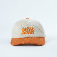 Gorras de Béisbol de 6 Paneles con Logotipo Bordado, Gorras de Pana Gruesa sin Estructura, Diferentes Tonos