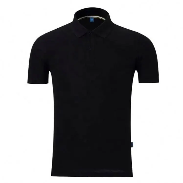 Vêtements de travail de couleur unie avec logo personnalisé Chemises à col polo 100% coton brodé Chemises polo pour hommes
