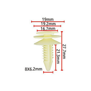 Auto Fastener D431 8X6.2mm Plastic <b>Clip</b> For Chevrolet Flamingo <b>Car</b> Door Panel Wheel Arch Repair Replacement - Product Image 1