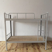 Lit superposé moderne à double étage en métal et en fer Mobilier de chambre à coucher pour école et hôtel avec cadre de rangement pour lit de dortoir