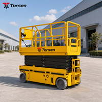 Piattaforma a forbice elettrica semovente Torsen OEM ODM 6-16m 230-450kg per distributori di attrezzature