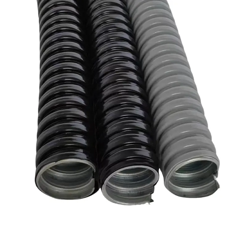 Nhựa tráng kim loại linh hoạt ống PVC tráng kim loại mạ kẽm sóng ống dẫn PVC tráng kim loại ống