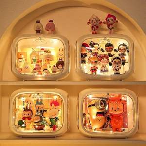 Boîte <span class=keywords><strong>de</strong></span> présentation en acrylique avec porte, boîte <span class=keywords><strong>de</strong></span> <span class=keywords><strong>rangement</strong></span> pour figurines avec lumière, transparente et résistante à l'humidité, vitrine transparente pour figurines - Product Image 4