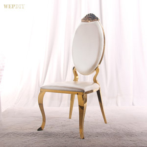 Royal White y Gold Luxury <span class=keywords><strong>Silla</strong></span> de actividad de hotel de acero inoxidable Hotel One Stop <span class=keywords><strong>Silla</strong></span> apilable - Product Image 5
