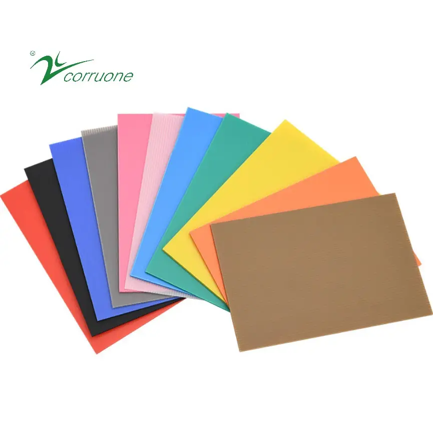 Rolo ondulado de cartão plástico oco de espuma PP para impressão personalizada de vendas para parede, suporte de placa de exibição de fotografia