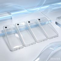 Qin pour Étui de Téléphone en Acrylique Transparent Antichoc pour Téléphone Android F22 Pro avec Boîte