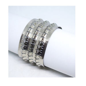 2025 nouvel an chinois africain argent haute finition carré martelé bleu bijoux brassard bracelets poids léger Bracelet - Product Image 2