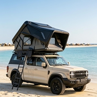 Tente de toit rigide ABS à ouverture latérale pour 3-4 personnes, 4 saisons, en tissu Oxford, pour camion, SUV, 4x4, camping tout-terrain