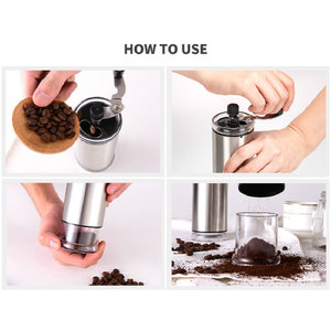 เครื่องบดกาแฟแบบพกพา Kzx สแตนเลสสตีล ดีไซน์ทันสมัย สีเงิน กล่องสีขาว ใช้กลางแจ้งได้ เหมาะสำหรับร้านกาแฟ ชา กาแฟ พกพาสะดวกและทนทาน - Product Image 3