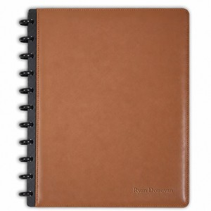 Carnet A5 en cuir PU à couverture rigide, reliure cousue, personnalisable avec pages lignées sur mesure, prix abordable - Product Image 1