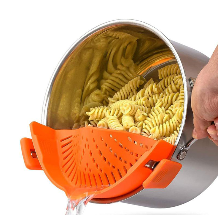Лидер продаж, зажимы для дуршлага, кухонные ситечки, слив макаронных изделий, лучшая корзина для приготовления пищи, зажим для пищи на силиконовом Сите