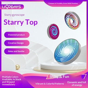 Nouvel Arrivage : Toupie de Décompression Lumineuse en Métal, Motif Galaxie Étoilée Colorée, Jouet de Bureau Transfrontalier Tendance TikTok - Product Image 3