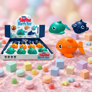 Jouet de bain flottant en silicone souple en forme de baleine, dauphin, poisson pour bébés, tout-petits, unisexe - Product Image 2
