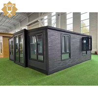 Maison conteneur modulaire extensible de 20 pieds, de luxe, entièrement meublée, en acier, au prix le plus bas pour l'habitation extérieure