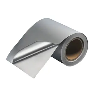 Mat gümüş alüminyum folyo kağıt kendinden yapışkanlı malzeme dev bobin toptan kendinden yapışkanlı etiket rulo çıkarılabilir etiket