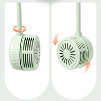 Ventilateur de cou suspendu pliable, silencieux, portable, mini, monobloc, livraison directe, rechargeable, rotation à 360 degrés