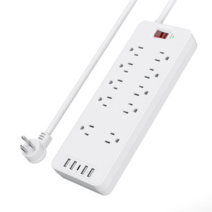 Cordon d'extension de Protection contre les surcharges, <span class=keywords><strong>multiprise</strong></span> avec prise Standard 1.8m/6ft, 2.08mm, 16a, Protection contre la foudre au sol - Product Image 1