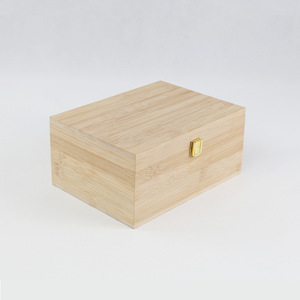 กล่องใส่เครื่องประดับไม้ไผ่ 22x12x12 ซม. แบบฝาพับ สำหรับจัดเก็บบนโต๊ะ - Product Image 2