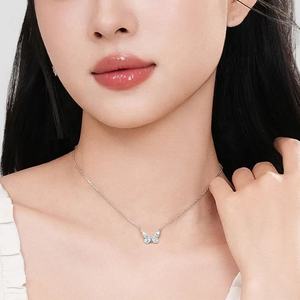 זוהר אופנה חדש בלילה צמיד זהב בהיר שרשרת תליון פרפר כחול זוהר לנשים - Product Image 4