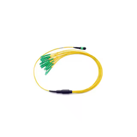 Câble de réseau 12 fibres MTP (femelle) 6 LC Duplex, gaine LSZH, conducteur en cuivre nu, applications de réseau, garantie 3 ans, câblé