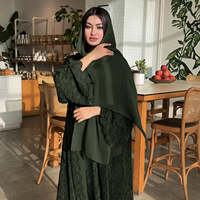 arrivée fond de couleur pure avec impression de grandes fleurs fermeture à glissière au dos robe abaya pour femmes musulmanes