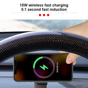 Support de téléphone portable pour voitures, pour commandes au <span class=keywords><strong>volant</strong></span>, charge sans fil, pour Tesla modèle 3/y, 2017 — 2022, pièces intérieures - Product Image 5