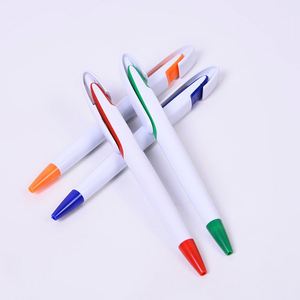 Custom Promotional Branded Plastic Print <b>Pens</b> Sublimation Blank <b>White</b> Stylo Ballpoint Full Color Logo Uv Printing <b>Pen</b> - Product Image 4