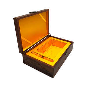 Caja de almacenamiento de té de madera maciza, rectangular, hecha a mano, 27x18x8,6 cm, para envasado de té Pu'er blanco, negro y verde - Product Image 3