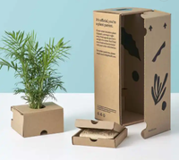 Boîte d'expédition pliable personnalisée pour plantes succulentes vivantes en pot en carton