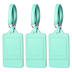 Personalized Luxury Saffiano PU Leather Luggage <b>Tags</b> <b>Name</b> <b>Tag</b> Fashionable Promotional Gift Sublimation Customizable Letter - Product Image 1