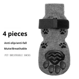 Chaussettes pour chiens en gros <span class=keywords><strong>ISHOW</strong></span>, chaussettes antidérapantes pour chiens, chaussettes antidérapantes pour l'extérieur, chaussettes antidérapantes pour chiens - Product Image 2