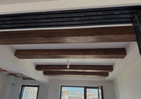 Poutres en polyuréthane imitation bois, en mousse PU, creuses en forme de U, pour la décoration de plafonds de style farmhouse, poutres en bois pour plafonds voûtés
