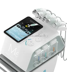 FR M6 6in1 جهاز العناية بالبشرة بالوجه الهيدروجين 1st 2nd MESO NeedleFree البلازما الحيوي Microcurrent RF المطرقة الباردة رفع بالموجات فوق الصوتية