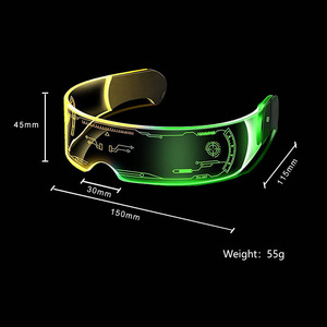 <span class=keywords><strong>Occhiali</strong></span> LED Intelligenti Luminosi all'Ingrosso, <span class=keywords><strong>Occhiali</strong></span> Acrilici Lampeggianti Colorati a Batteria, Gadget per Feste per Uomini e Donne - Product Image 3