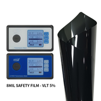 Film de sécurité anti-UV 99 % pour bâtiments et fenêtres commerciales, VLT 5 %, 15 %, 35 %, 50 %, 4 mil, 8 mil, 12 mil, 16 mil, rouleaux de 1,52 x 30 m en gros
