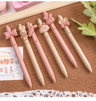 Stylo Gel de dessin animé mignon 0.5mm 3D Kawaii lapin modélisation presse stylo neutre pour étudiant écriture fournitures scolaires bureau stylo pressé