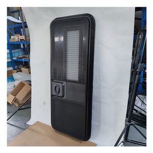 Meilleur <span class=keywords><strong>prix</strong></span> de la nouvelle conception 580X1700mm RV porte d'entrée avec filet de sécurité plein noir bonne qualité Rv porte - Product Image 3