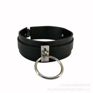 Juguetes sexuales para adultos, collares de cuero metálico para el cuidado de la salud sexual de parejas, collares, calentadores de cuello, juguetes sexuales, estilo punk europeo y - Product Image 5