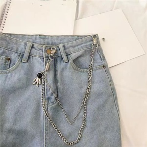 Chaîne de pantalon unisexe en alliage de zinc avec pendentif squelette, pour usage quotidien, chaîne de corps tendance - Product Image 1