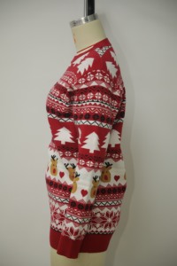 Custom <strong>Women</strong> <strong>Christmas</strong> Jacquard Sweater Reindeer Snowflake Knit Pullover Casual Spring Winter Holiday <strong>Jumper</strong> - Product Image 5