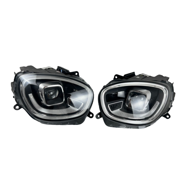 For BMW Mini F60 headlights, high-quality LED running lights, and Countryman black silver background lighting system