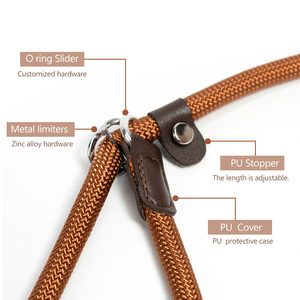 Laisse-Collier Réglable en Nylon, Motif Uni, Style Classique, pour Chien de Berger, Chaîne de Promenade - Product Image 4