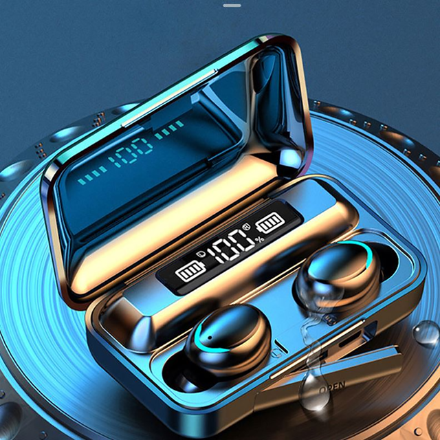 GAE-140 2021 Hot F9-5C Waterproof 9D Stereo Sports Earbuds TWS BT 5.0 Earphones Wireless Earphone Headsets with Charging Case