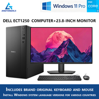 Computadora de Escritorio Dell ECT1250 Nueva, con Procesador I3-14100, 8GB/16GB de RAM DDR5, SSD+HDD NVMe y Monitor de 23.8 Pulgadas, Ideal para Oficina y Negocios