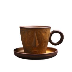 Ensemble <span class=keywords><strong>tasse</strong></span> et soucoupe créatif Coarse, style rétro, pour thé de l'après-midi, mug personnalisé pour petit-déjeuner, protection environnementale transfrontalière - Product Image 5