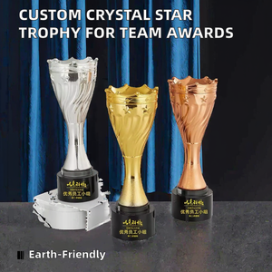 Trofeo de Cristal con Estrella Impresa con UV Ecológico, Diseño Personalizado Gratuito, Premios Creativos Grabados para Equipos, Recuerdos, Trofeos y Medallas - Product Image 2