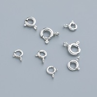 Fermoir à ressort en argent sterling 925 pour bracelet et collier, accessoires de bijouterie fantaisie en gros